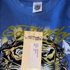 Ed Hardy Kids Blue Graphic T-Shirt